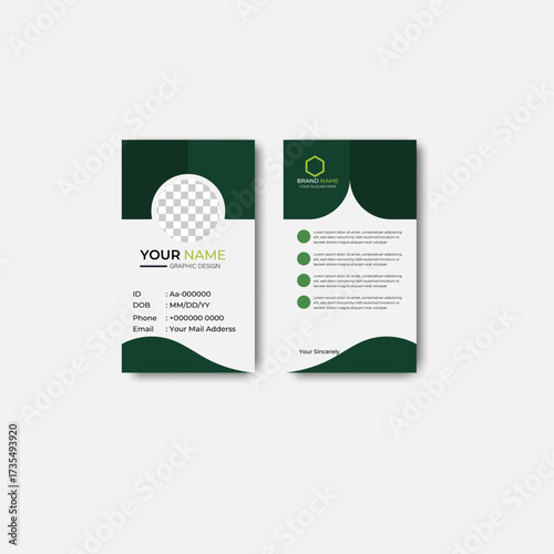 Modern Professional Business card template Front and back side. Vector illustration.###