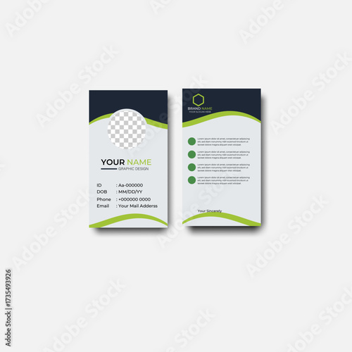 Modern Professional Business card template Front and back side. Vector illustration.###