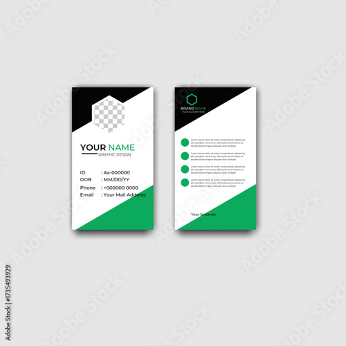 Modern Professional Business card template Front and back side. Vector illustration.###