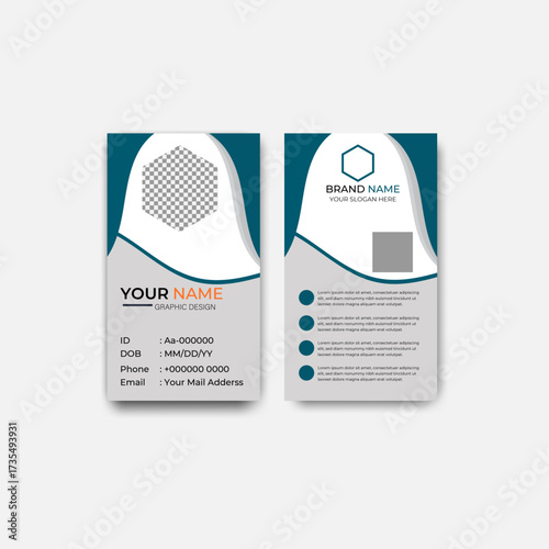 Modern Professional Business card template Front and back side. Vector illustration.##	
