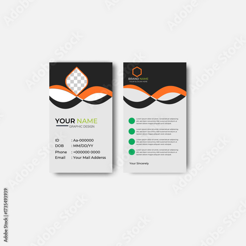 Modern Professional Business card template Front and back side. Vector illustration.###
