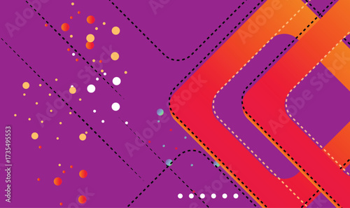 Abstract gradient geometric shape and lines background. Modern colorfulbackground. Useful for flyers, brandings, banner, header, landing page, book covers, brochures,  presentations, and wallpaper .