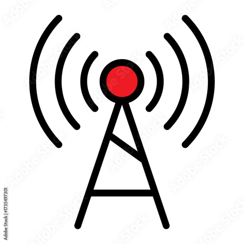 Radio Communication Vector Filled Icon Design