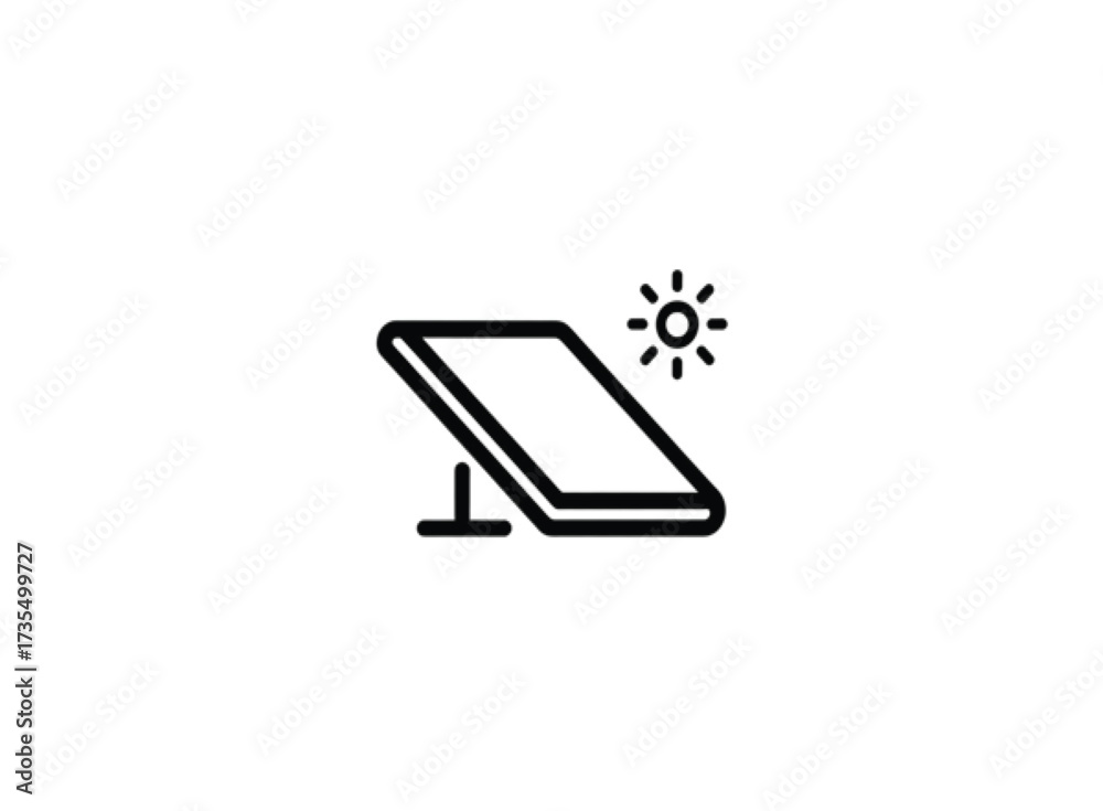 Solar Panel Outline Icon Solar Panel Outline Icon