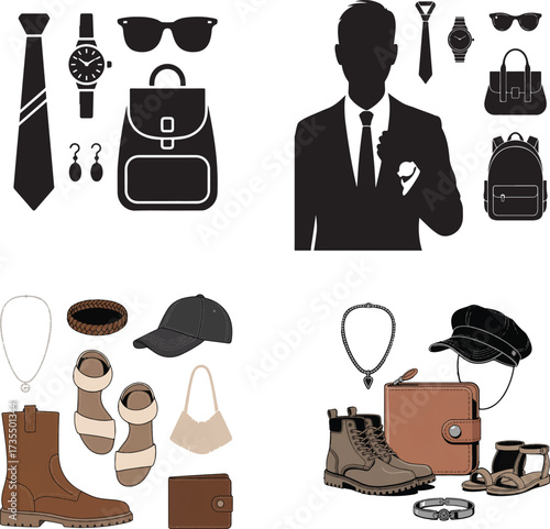 Fashion accessories for men and women clothing style