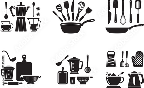 Kitchen Utensils and Appliances Collection cooking