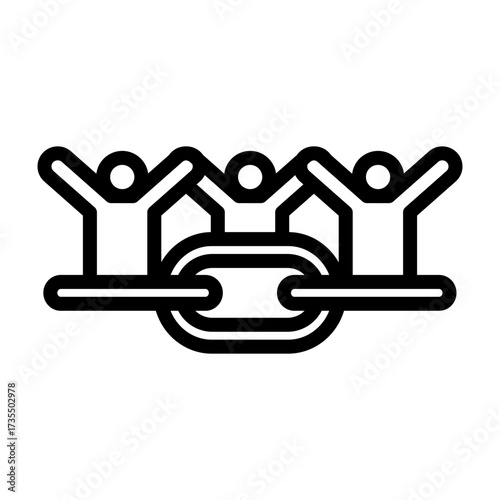 Coalition Vector Line Icon Design