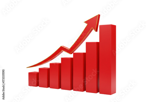 Free Download Isolated Financial Bar Chart, Growing Upward with Success, Bull Market Concept for Sales - GFXLoad