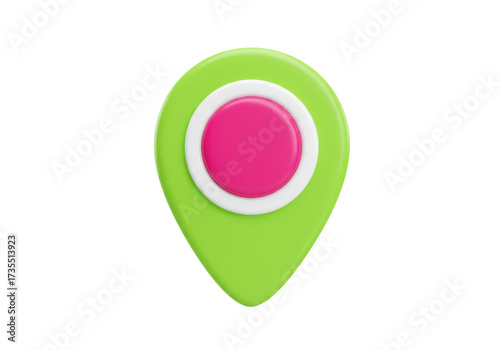 Isolated map pointer with pink circle and lime border indicates location on map easily Free Download Isolated map pointer with pink circle and lime border indicates location on map easily - GFXLoad