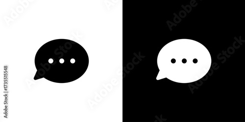 シンプルな吹き出し会話・チャットアイコン