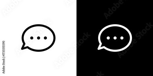 シンプルな吹き出し会話・チャットアイコン