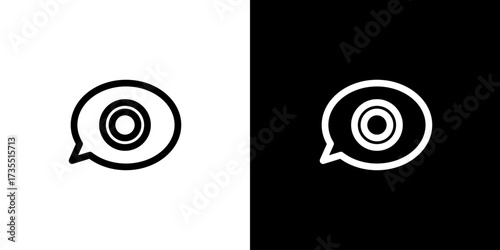 二重丸の吹き出しアイコン