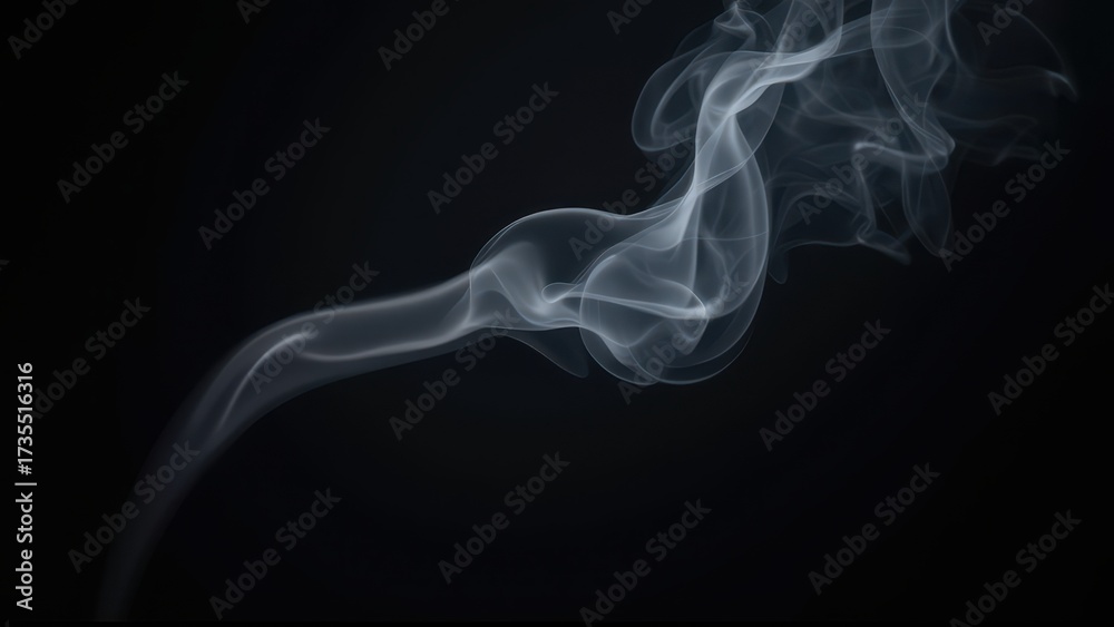 Fototapeta premium Abstract Smoke on black Background
