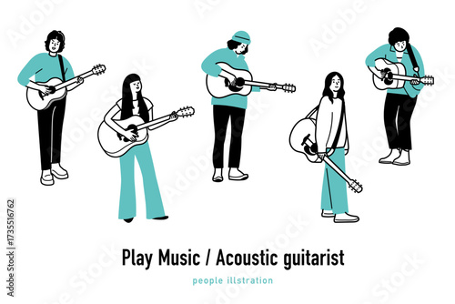 Acoustic guitar player.