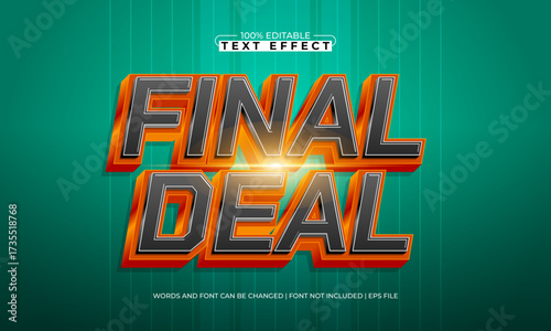 final deal editable text effect