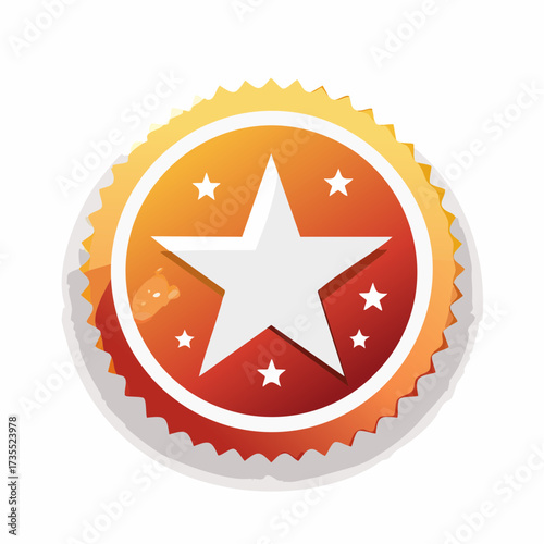 Star round sticker tag icon shape set. Circle starburst label shape for promo, sale, price offer badge sticker. Round tag shape vector icon.