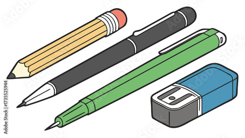 pencil and eraser vactor