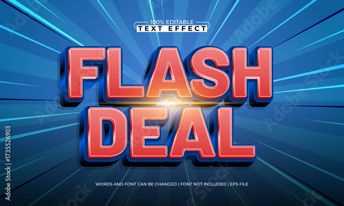 flash deal editable text effect
