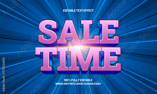 sale time editable text effect
