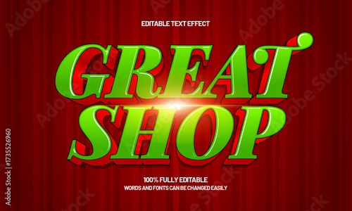great shop editable text effect
