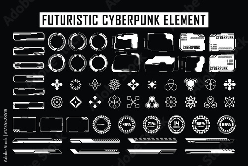 Futuristic Cyberpunk HUD Sci-Fi Interface Elements Pack