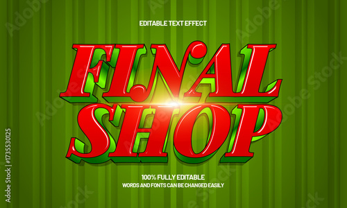 final shop editable text effect