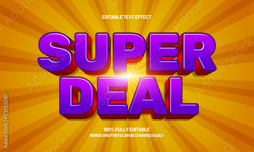 super deal editable text effect
