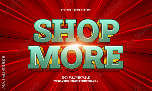shop more editable text effect
