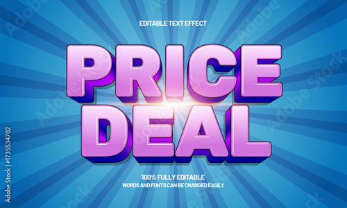 price deal editable text effect