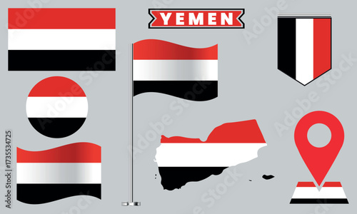 Yemen Flag Vector Set Collection National Symbol Designs Free Download Yemen Flag Vector Set Collection National Symbol Designs - GFXLoad