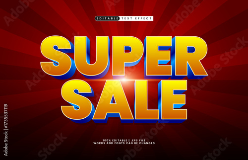 super sale editable text effect