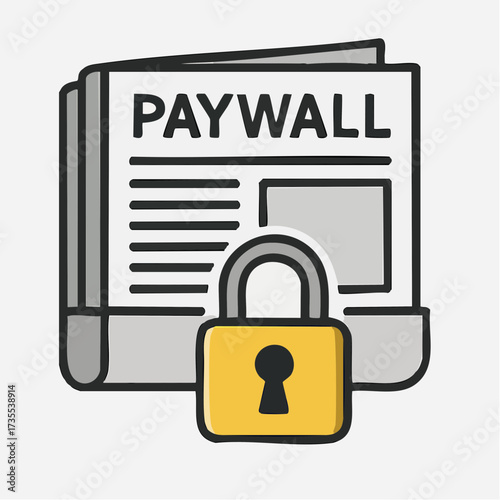 Newspaper with a paywall requires subscription for access to information