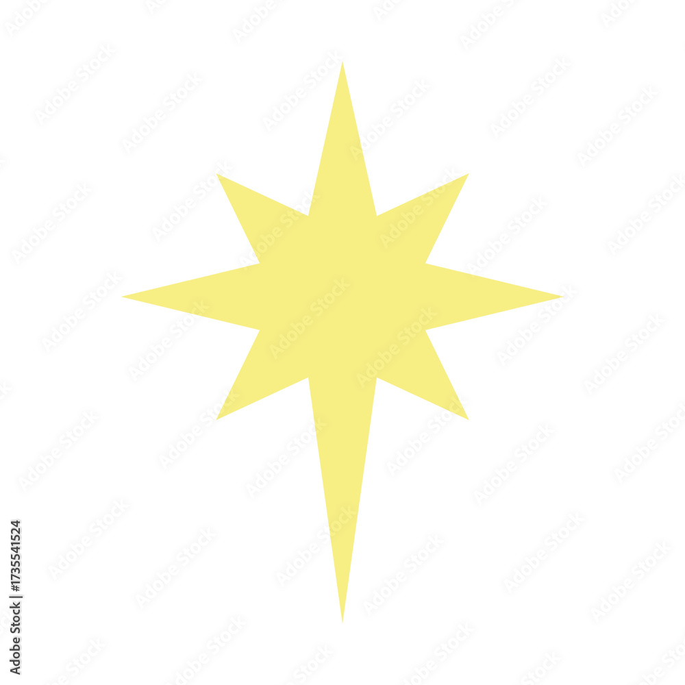 Obraz premium Star of Bethlehem Vector Flat Icon Design