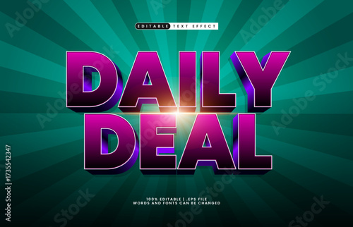 daily deal editable text effect