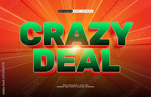 crazy deal editable text effect