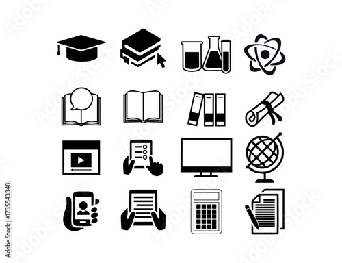 education icons set