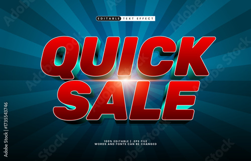 quick sale editable text effect
