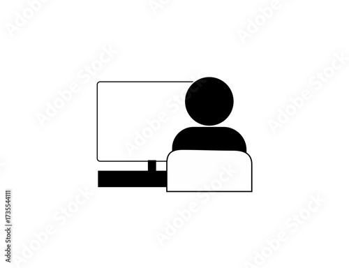 silhouette of a man with a laptop