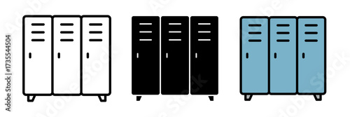 Locker icon symbol that can be used for any platform and purpose. stroke, filled and colored concept for web design.