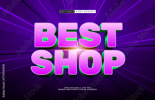 best shop editable text effect
