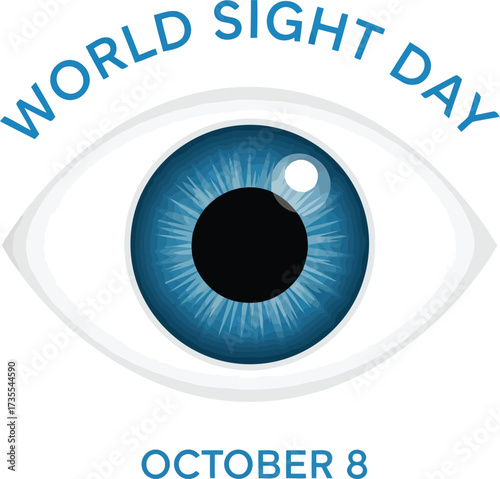 World sight day october 8 eye health awareness vision care global health initiative vector