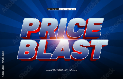 price blast editable text effect