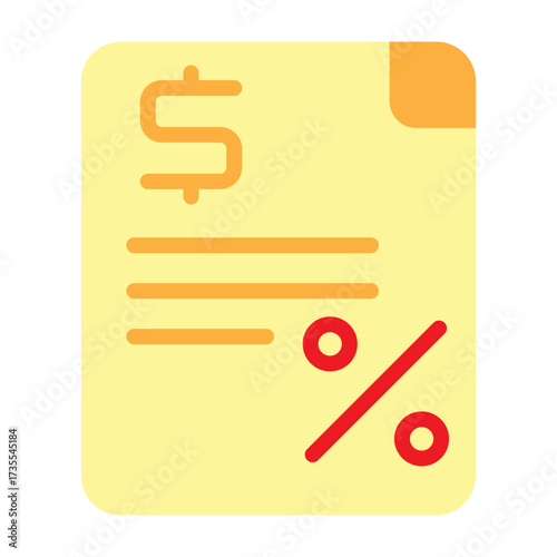 Tax Document Vector Flat Icon Design