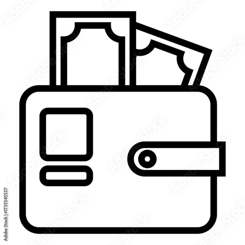 Outline Dollar Wallet Icon