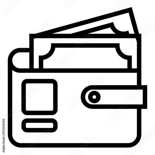 Outline Dollar Wallet Icon