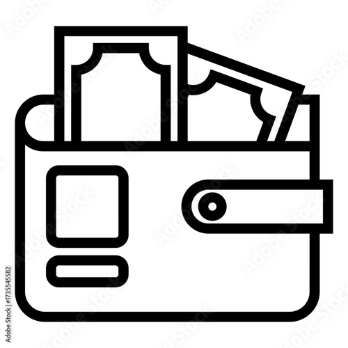 Outline Dollar Wallet Icon