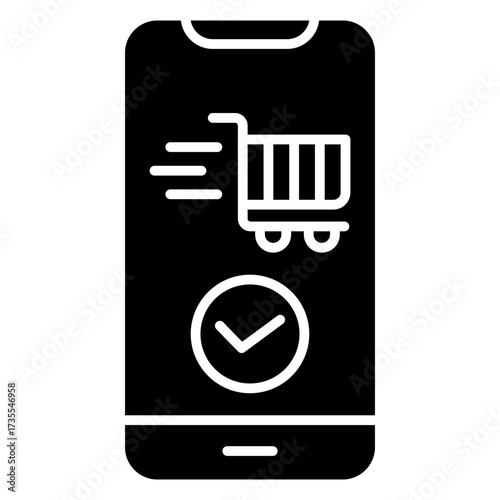 Digital Receipt Glyph Icon