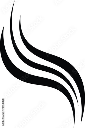 Abstract swirls flowing lines articulated design motion dynamic shape organic curve elegant simplicity vector