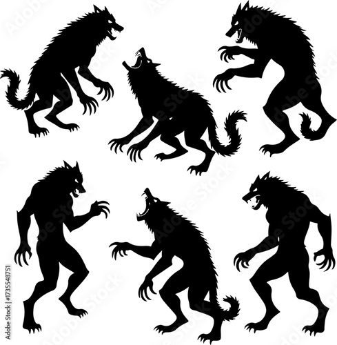 Ferocious Werewolf Silhouettes Collection”