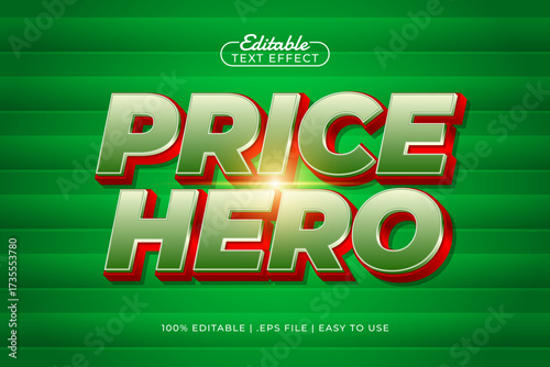 price hero editable text effect